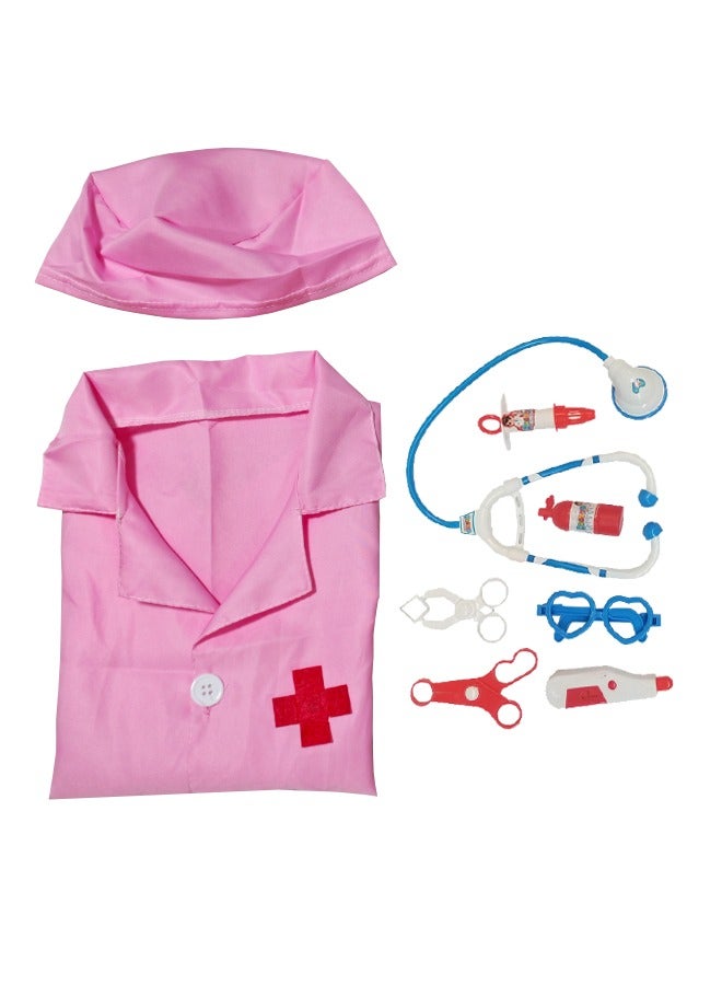 9 Piece Kids Dress Up Set Doctor Cosplay Costume for Boys and Girls 3-7 Years Old Birthday Party Toys Pretend Play Doctor Playsets  - Image 1