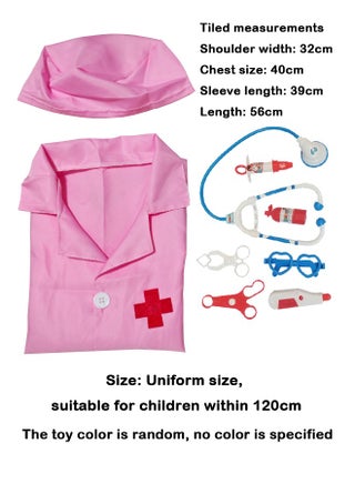 9 Piece Kids Dress Up Set Doctor Cosplay Costume for Boys and Girls 3-7 Years Old Birthday Party Toys Pretend Play Doctor Playsets - view 4