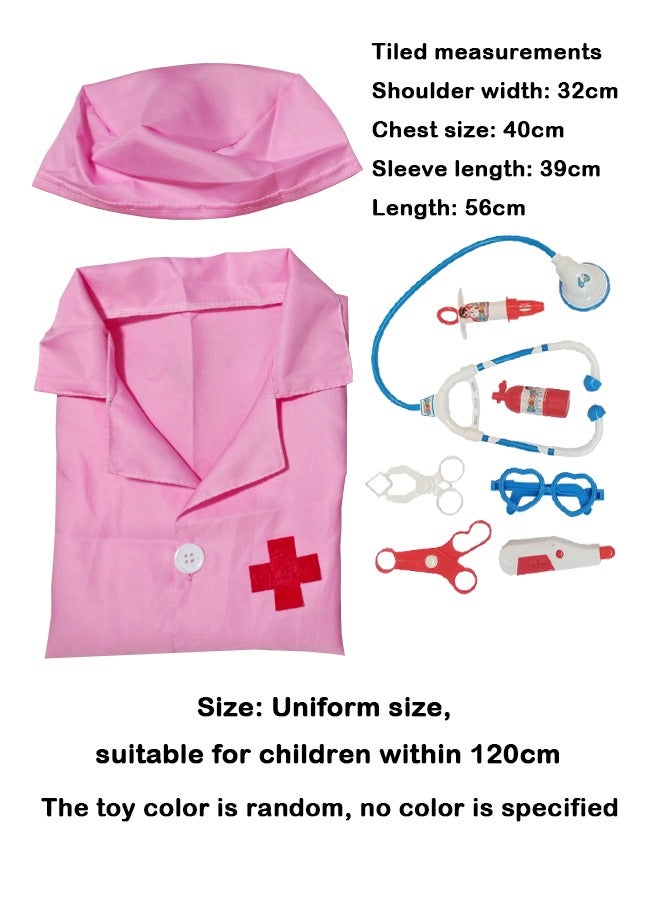 9 Piece Kids Dress Up Set Doctor Cosplay Costume for Boys and Girls 3-7 Years Old Birthday Party Toys Pretend Play Doctor Playsets  - Image 4