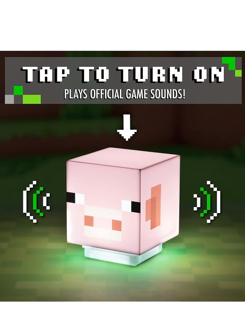 ماين كرافت مصباح ليلي على شكل خنزير من ماين كرافت، هدية ديكور منزلي للأطفال، شحن يو إس بي، بات لايت - Image 1