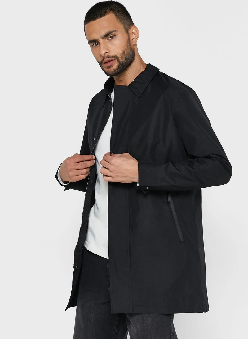 BRAVE SOUL Oxford Long Length Zip Jacket