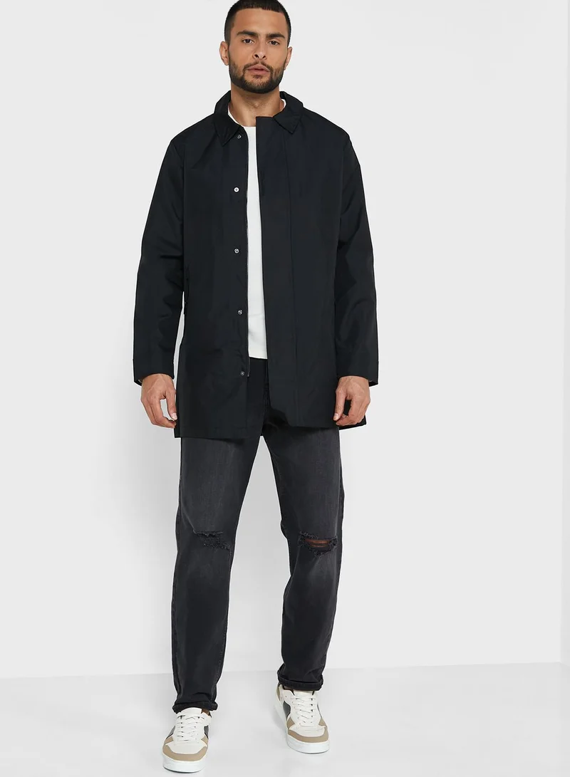 BRAVE SOUL Oxford Long Length Zip Jacket
