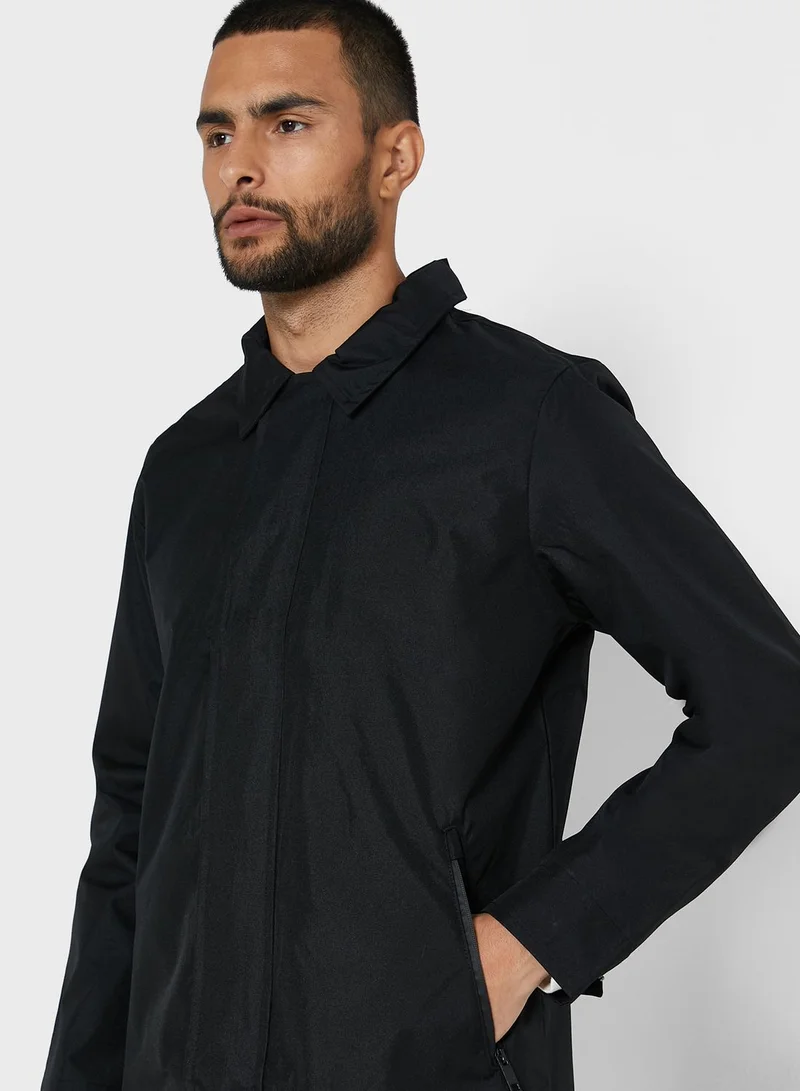 BRAVE SOUL Oxford Long Length Zip Jacket