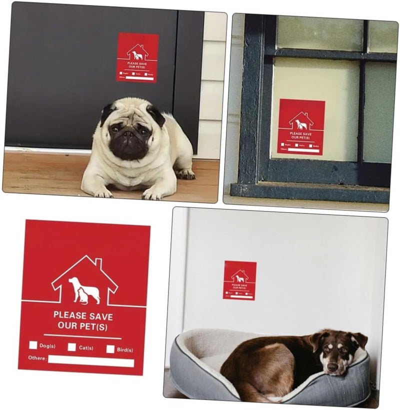 30sheets Emergency Rescue Stickers for Pets Window Decals for Easy to Apply Remove Essential Alert Accessories for Pet Safety During Emergencies - Image 3
