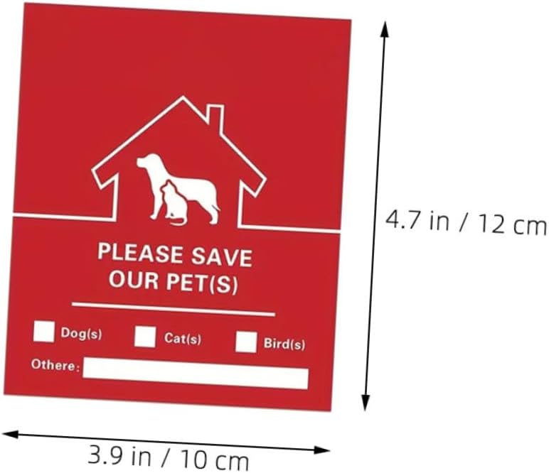 30sheets Emergency Rescue Stickers for Pets Window Decals for Easy to Apply Remove Essential Alert Accessories for Pet Safety During Emergencies - Image 2