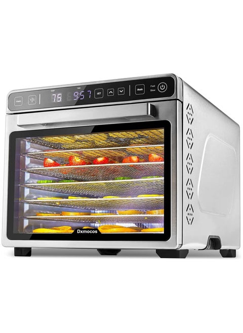 Dxmocos 7 Layer Food Dehydrator Machine, Digital Adjustable Timer and Temperature Control, Dryer for Herb, Meat, Beef, Fruit and Vegetables, Over Heat Protection, Stainless Steel Trays