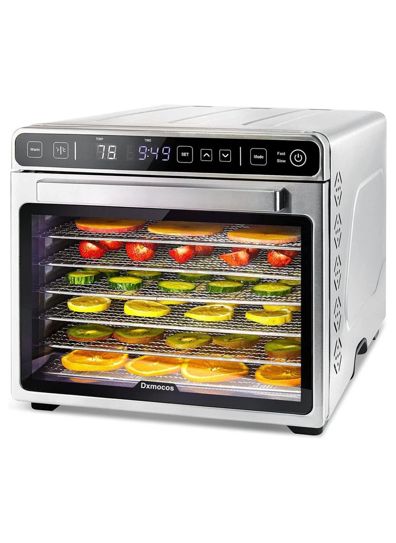 Dxmocos - Dxmocos 7 Layer Food Dehydrator Machine, Digital Adjustable Timer and Temperature Control, Dryer for Herb, Meat, Beef, Fruit and Vegetables, Over Heat Protection, Stainless Steel Trays - Image 1