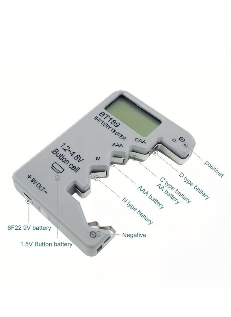 Generic - Battery Tester,Battery Checker Tester,LCD Display Universal Battery Tester for AA AAA C D 9V 1.2V/4.8V Button Cell Batteries,Battery Testers for All Types of Batteries - Image 1