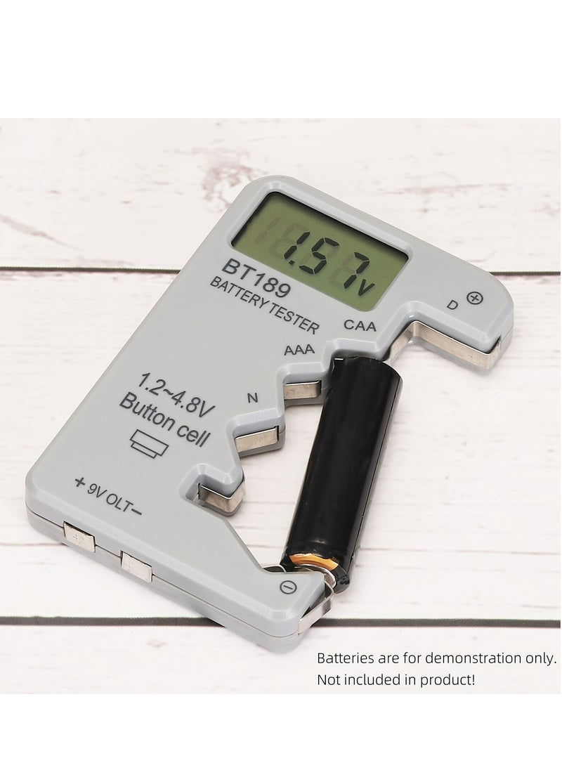 Generic - Battery Tester,Battery Checker Tester,LCD Display Universal Battery Tester for AA AAA C D 9V 1.2V/4.8V Button Cell Batteries,Battery Testers for All Types of Batteries - Image 1