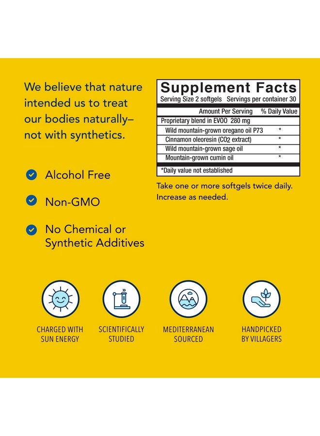 North American Herb & Spice Oregaresp P73 60 Softgels Supports Immune & Respiratory Health Multiple Spice Oil Complex With Oreganol P73 Oregano Oil Nongmo 30 Servings - Image 5