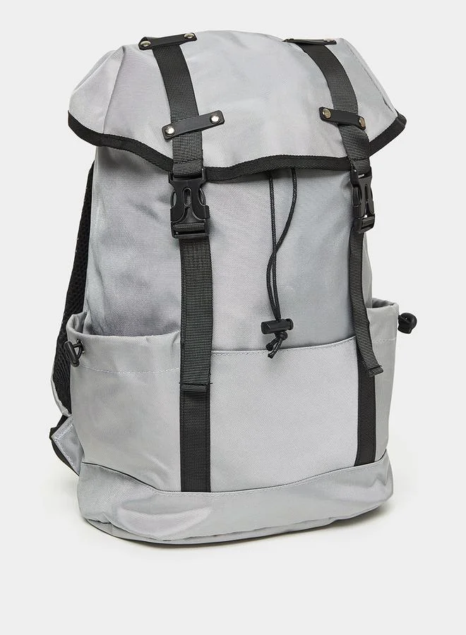 Styli Solid Backpack With Drawstring Closure
