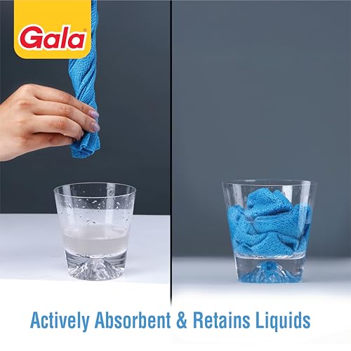 Gala Actifiber Kitchen Sponge Cloth for Table Tops and Glass Wipe (Combination of Microfiber and PVA Cloth) 3 Pcs,Multicolor - Image 4
