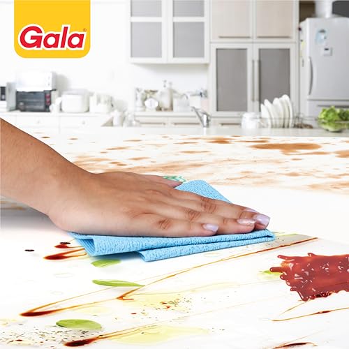 Gala Actifiber Kitchen Sponge Cloth for Table Tops and Glass Wipe (Combination of Microfiber and PVA Cloth) 3 Pcs,Multicolor - Image 3