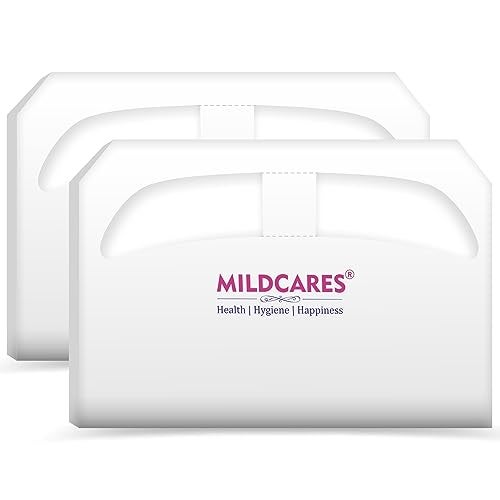 MildCares Disposable Toilet Seat Covers (Pack of 2, 200 Sheets) | No Direct Contact With Unhygienic Seats | Protects Against Germs For Public Toilets & Travel Essentials | Flushable & Nature Friendly - Image 1