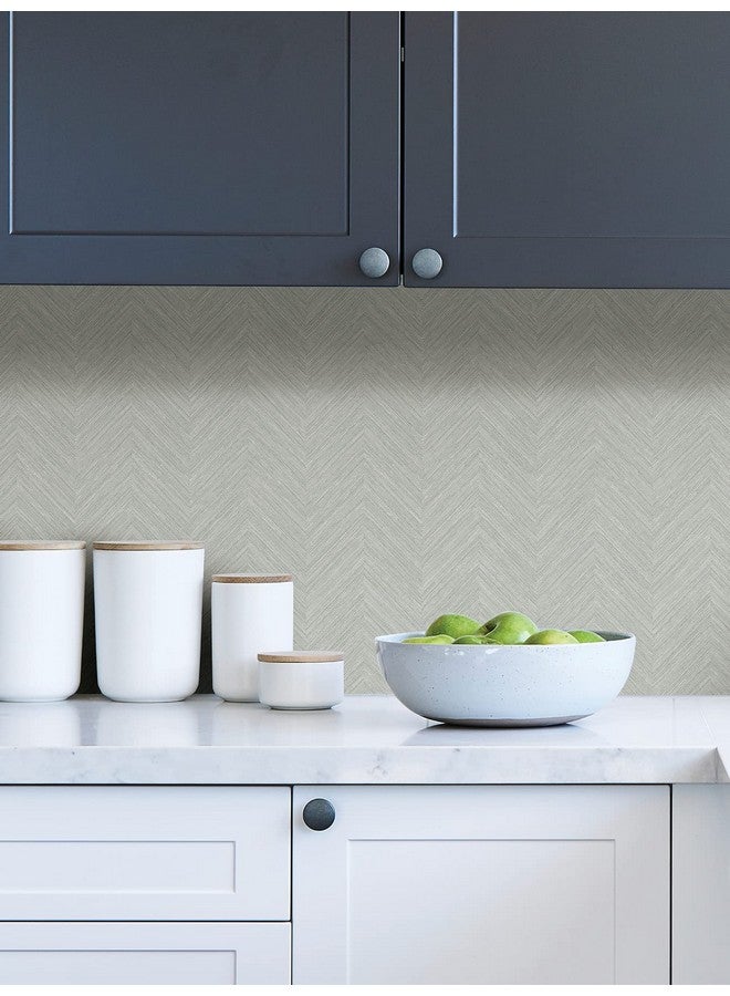 نو وولبيبر ورق حائط قابل للتقشير واللصق باللون الرمادي الداكن والأزرق سامبسون - Image 4