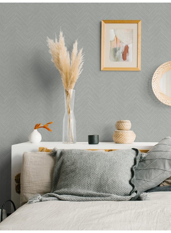 نو وولبيبر ورق حائط قابل للتقشير واللصق باللون الرمادي الداكن والأزرق سامبسون - Image 3