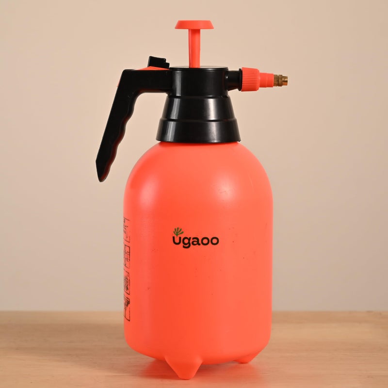 UGAOO Pressure Spray Pump 2 Litre | Spray Bottle for Plants, Garden Sprayer, Foam Sprayer for Car Washing, Water Spray Bottle for Home Garden - Orange