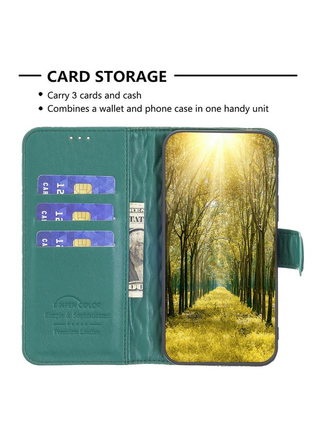 اس-توب جراب لهاتف Samsung Galaxy S22 5G مع محفظة جلدية بتصميم شبكي ماسي - Image 4