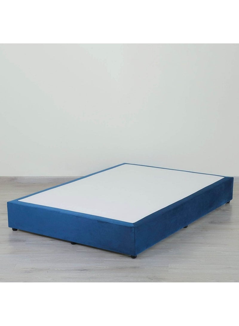 Karnak Superior Upholstered Velvet Bed Frame Bedroom Furniture Strong And Sturdy Modern Design Wooden Bed | Quiet & Comfortable Bed (Queen - 160x200cm, Blue) - Image 4