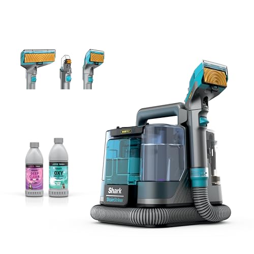 Shark StainStriker HairPro Portable Carpet, Upholstery & Area Rug Cleaner, Self-Cleaning, Stain, Hair & Odor Remover, Perfect for Pets & Car Interiors, 3 Tools & Pet Cleaning Solution, Teal, PX253BRN - Image 1