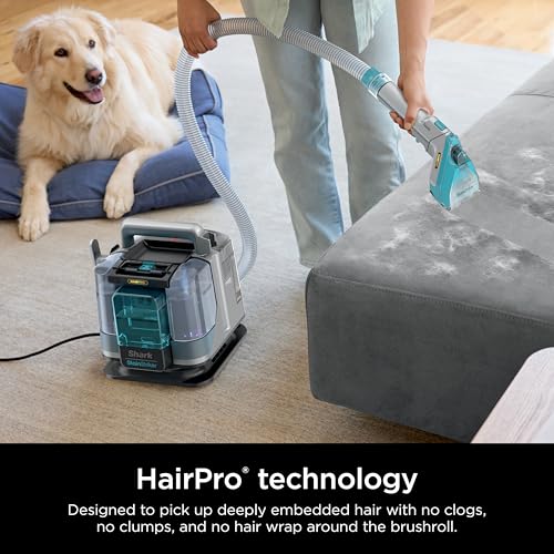 Shark StainStriker HairPro Portable Carpet, Upholstery & Area Rug Cleaner, Self-Cleaning, Stain, Hair & Odor Remover, Perfect for Pets & Car Interiors, 3 Tools & Pet Cleaning Solution, Teal, PX253BRN - Image 5