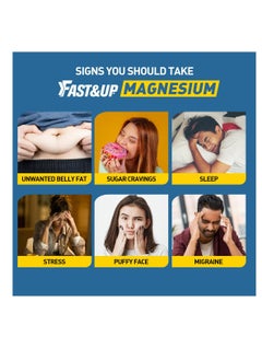 FAST&UP Restful Sleep Supplement  Magnesium and  Zinc for Stress Management and Promoting Deep Sleep 20 Effervescent Tablets Lime and  Lemon Flavor  - Image 5