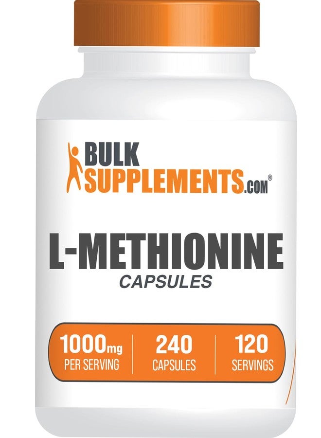 بالك سابلمنتس كبسولات إل-ميثيونين من BulkSupplements.com - مكملات غذائية من الأحماض الأمينية، مكملات الكولين، مكملات مضادات الأكسدة - خالية من الغلوتين، كبسولتان لكل جرعة، 240 كبسولة (عبوة واحدة) - Image 1