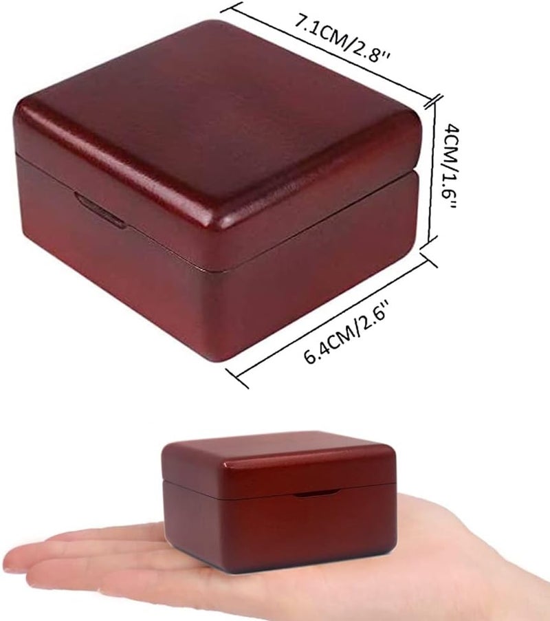 Sinzyo Music Box Vintage Wood Carved Mechanism Musical Boxs Gift For Birthday Valentine's Day Christmas Day(Youve Got a Friend-Wine red Wood Box) - Image 4