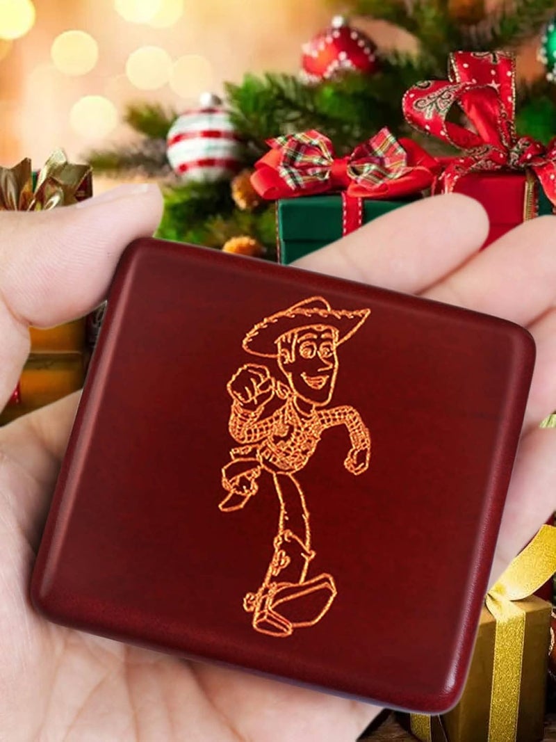 Sinzyo Music Box Vintage Wood Carved Mechanism Musical Boxs Gift For Birthday Valentine's Day Christmas Day(Youve Got a Friend-Wine red Wood Box) - Image 2