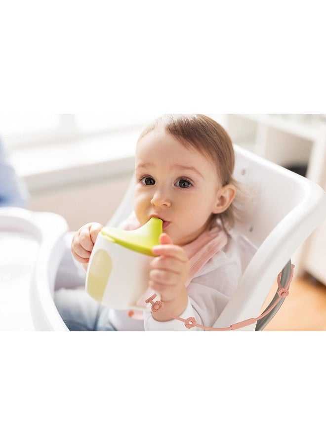 Socub Toy Safety Straps, Socub Silicone Adjustable Baby Pacifier Teether Straps, 2pcs Toddler Toy Bottle Harness Straps for Strollers, High Chair, Cribs, Bags, BPA Free, Muted, Apricot - Image 4