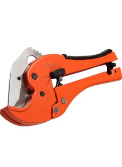 KSEIBI PVC Ratchet Plastic Pipe Cutter with Bottom, 42MM, Stainless Steel Blade, Quick Pipe Cutting Tool, for Plastic Pipes, Home Repairs and Industrial Applications, Heavy Duty Plumbing Tools for Cutting Plastic PVC.  - Image 1