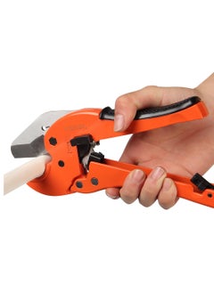KSEIBI PVC Ratchet Plastic Pipe Cutter with Bottom, 42MM, Stainless Steel Blade, Quick Pipe Cutting Tool, for Plastic Pipes, Home Repairs and Industrial Applications, Heavy Duty Plumbing Tools for Cutting Plastic PVC.  - Image 2