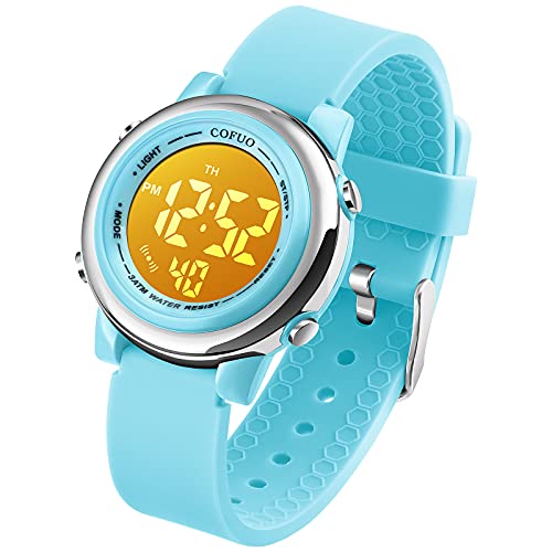 cofuo Kids Digital Sport Waterproof Watch for Girls Boys, Kid Sports Outdoor LED Electrical Watches with Luminous Alarm Stopwatch Child Wristwatch 3-12 Years - Image 1