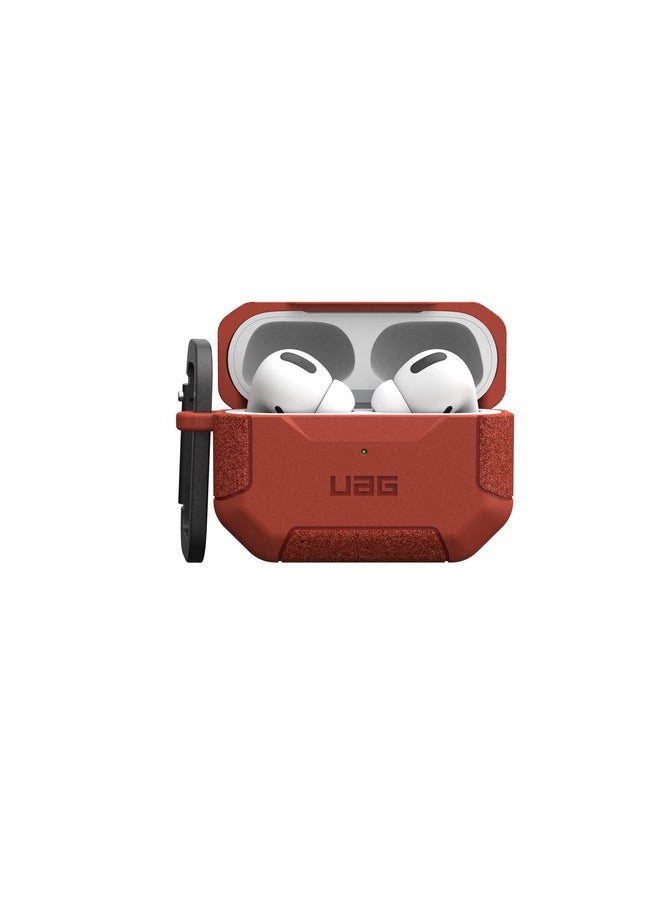 Urban Armor Gear UAG AirPods Pro Case, Scout Rugged Protection Case/Cover Designed for AirPods Pro (2nd Gen) & Also fits Type C Version, Wireless Charging Compatible (AirPods Not Included) - Rust