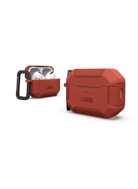 Urban Armor Gear UAG AirPods Pro Case, Scout Rugged Protection Case/Cover Designed for AirPods Pro (2nd Gen) & Also fits Type C Version, Wireless Charging Compatible (AirPods Not Included) - Rust