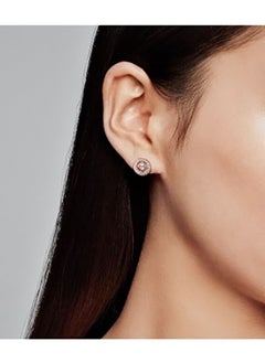 Pandora Violet rose gold round earrings  - Image 3