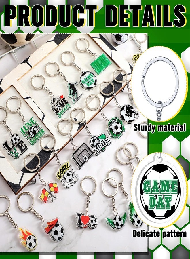 تونديامو مجموعة تونديمو من 100 قطعة من سلاسل مفاتيح كرة القدم، سلاسل مفاتيح أكريليك هدايا كرة قدم للأولاد والبنات، هدايا حفلات رياضية، مكافآت للفرق، هدايا يوم المباراة، جوائز كرنفال المدرسة، حشوات أكياس الهدايا، 25 تصميمًا - Image 4