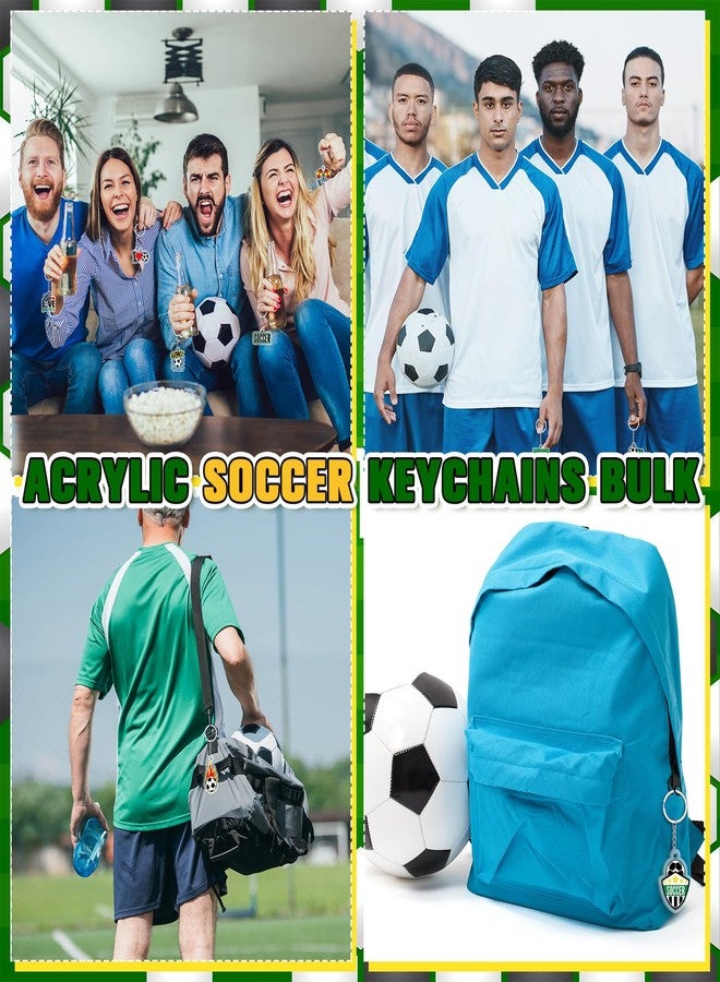 تونديامو مجموعة تونديمو من 100 قطعة من سلاسل مفاتيح كرة القدم، سلاسل مفاتيح أكريليك هدايا كرة قدم للأولاد والبنات، هدايا حفلات رياضية، مكافآت للفرق، هدايا يوم المباراة، جوائز كرنفال المدرسة، حشوات أكياس الهدايا، 25 تصميمًا - Image 5