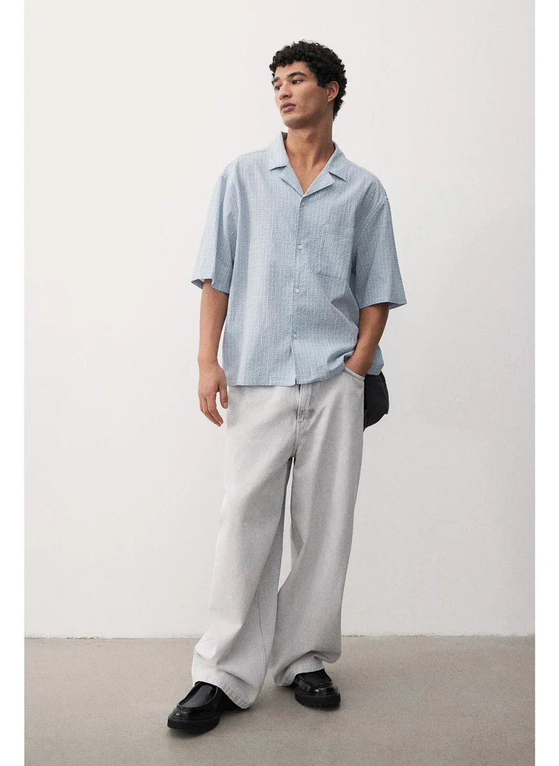 H&M Loose Fit Seersucker resort shirt