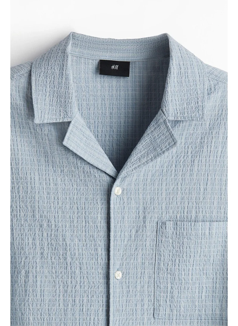 H&M Loose Fit Seersucker resort shirt