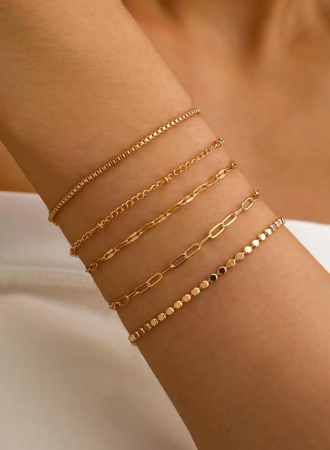 Take Two Take Two Set of 5 - Assorted Link Bracelets