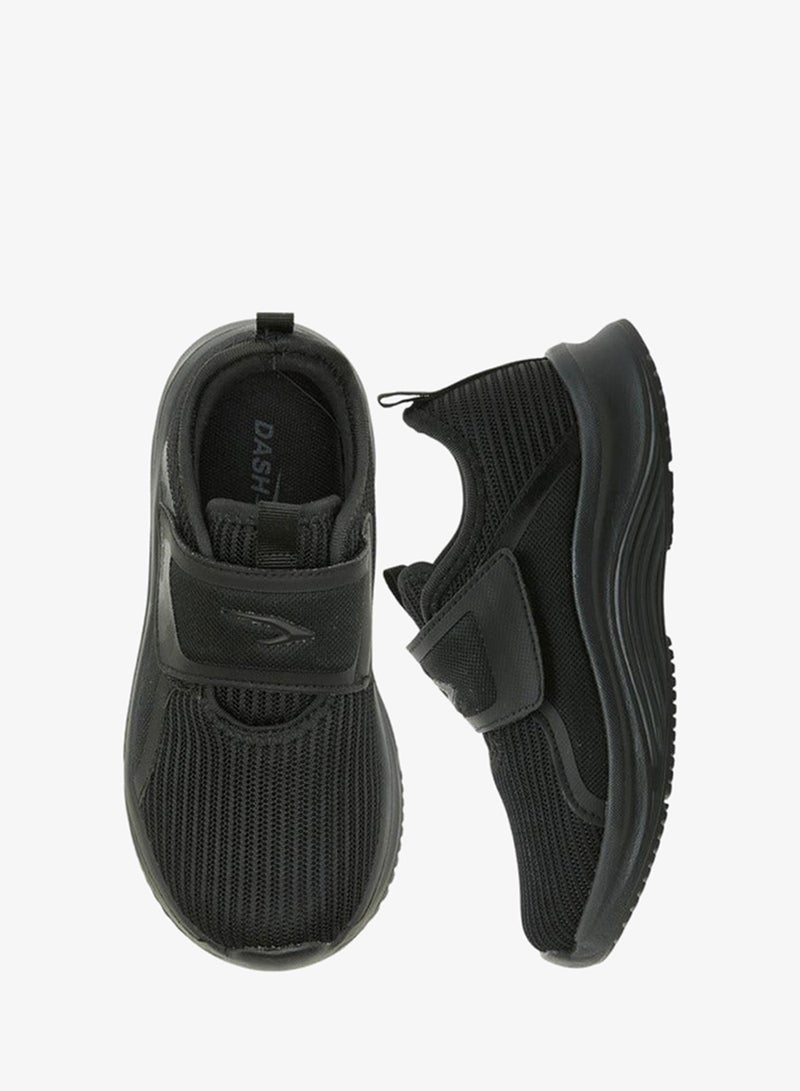 داش حذاء رياضي للأولاد بتفاصيل شعار وإغلاق بشريط لاصق - Image 3
