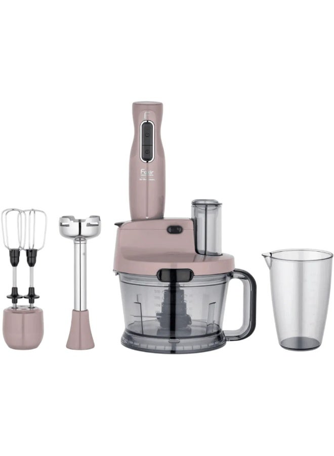 Fakir Mr. Chef Quadro Hand Blender & Food Processor Set, 1000W, 1.5L Chopper Bowl, Multi-Function, Sand Beige - Image 2