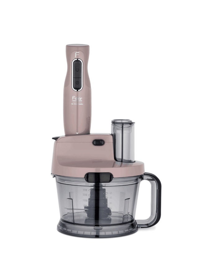 Fakir Mr. Chef Quadro Hand Blender & Food Processor Set, 1000W, 1.5L Chopper Bowl, Multi-Function, Sand Beige - Image 3