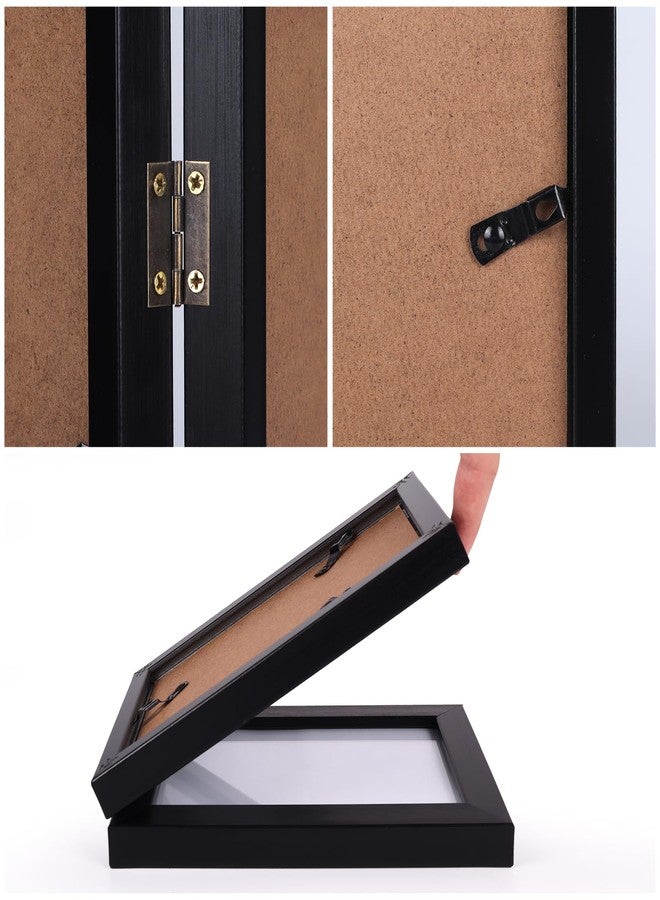 جيفت جاردن إطار صور مزدوج من جيفت جاردن، مقاس 4×6 بوصة، مع زجاج حقيقي لعرض الصور أفقيًا، إطار قابل للطي بمفصلات لوضعه على سطح الطاولة، أسود - Image 5