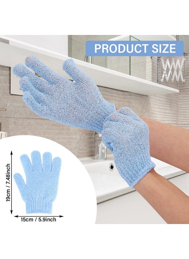 Sibba - 4Pcs Exfoliating Wash Gloves Dual Texture Bath Gloves For Shower Body Scrub Exfoliating Mitt Dead Skin Remover Exfoliator Mitten Natural Body Loofah Washcloth - Image 1