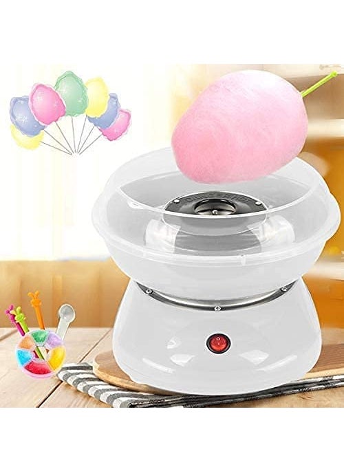 QUPET QUPET Cotton Candy Maker Machine Electric Sugar Floss Homemade Hard Sugar Free Candy with Detachable Splash Guard Sugar Spoon 10 Bamboo Sticks for Kids Carnival Party Kitchen Bakery Snacks  - Image 5