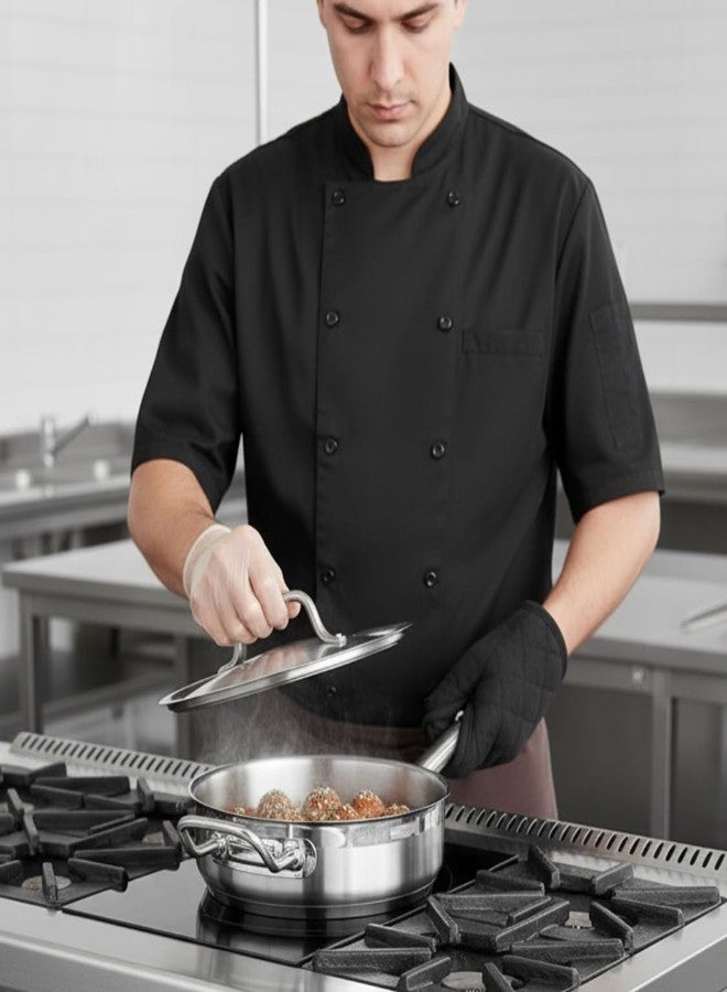 TrueCraftware- 3 Qt. Stainless Steel Sauté Pan with Lid and Welded Hollow Handle- Cookware Chef Cooking Pan Egg Pan Fry Omelet Pan Sauté Pans NSF Certified - Image 2