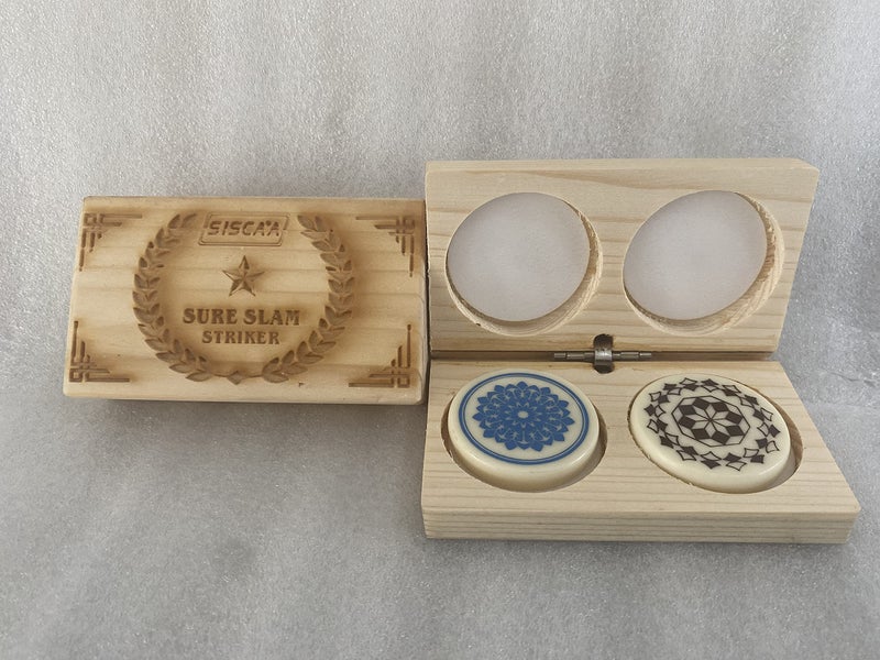 SISCAA 5 Years And Up Sure Slam - Set Of 2 Professional Carrom Board Striker With Wooden Box - For National & International Carrom Tournament Combo - Image 4