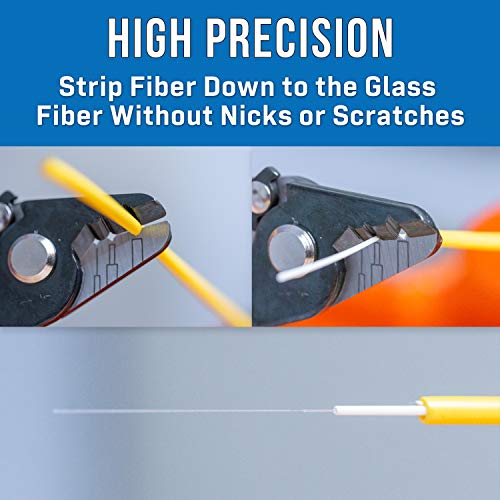 Jonard Tools JIC-375 Three Hole Fiber Optic Stripper – Strips 1.6-3.0mm Jacket, 600-900μm Buffer, 250μm Coating, Precision Tool with Angled Jaw and Safety Lock - Image 5